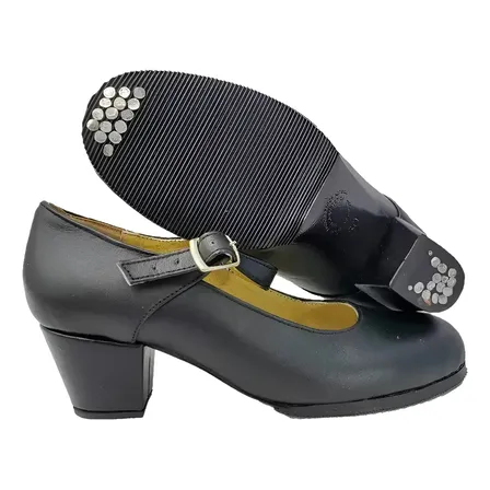 Zapato Danza Regional Folklorica Piel Negro Baile