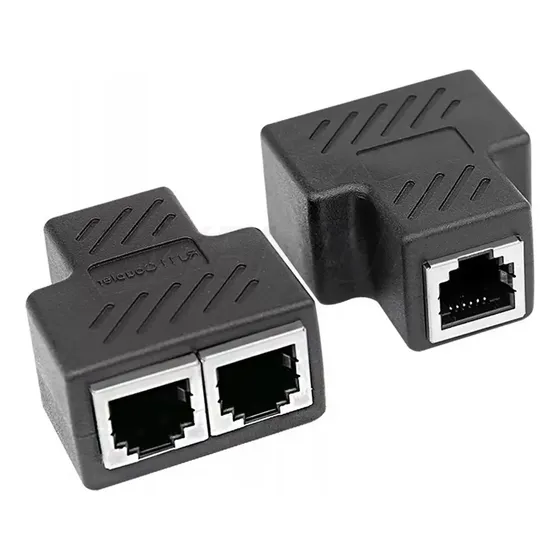 Extensor Divisor De Plugue Rj45 De Rede Lan Ethernet De Duas