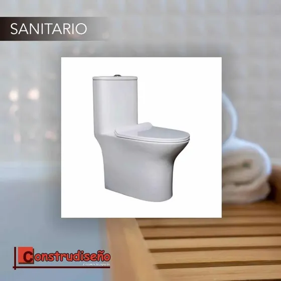 Sanitario Blanco Una Pieza Tanque Alto