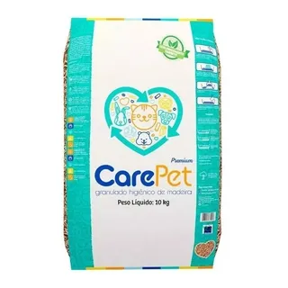 Areia Granulada De Madeira Carepet Premium Para Gatos - 10kg Areia Granulada De Madeira Carepet Premium Para Gatos - 10kg