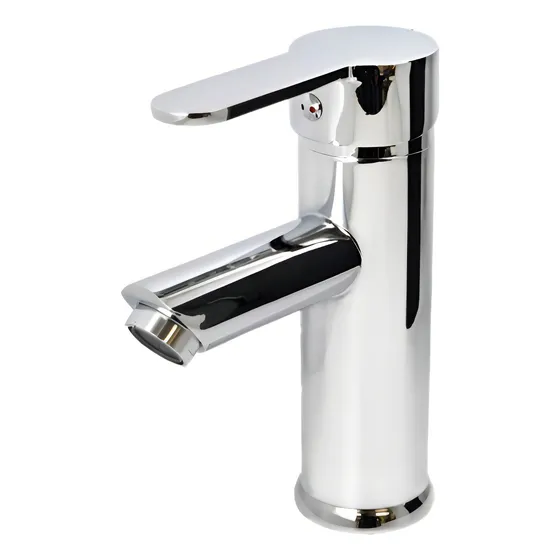 Mezcladora Monomando Para Lavabo Al Piso Dinasty T102 Cromo Acabado Cromado Color Plateado