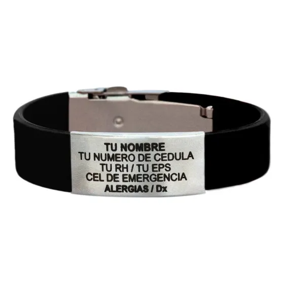 Pulsera Personalizada Grabada En Láser /datos Personales