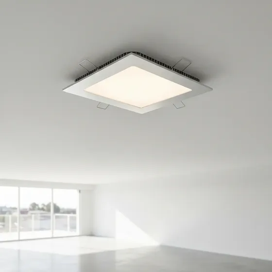 Panel Plafon Led Cuadrado 12w Embutir Blanco Frio 17x17cm | Cuotas sin interés