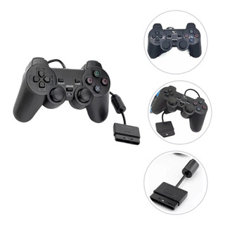Controle Para Ps2 Dualshock Com Fio E AnalĂłgico Preto Controle Para Ps2 Dualshock Com Fio E AnalĂłgico Preto