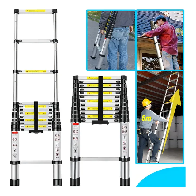 Escalera telescopica 5m escalera plegable aluminio Bowoshen