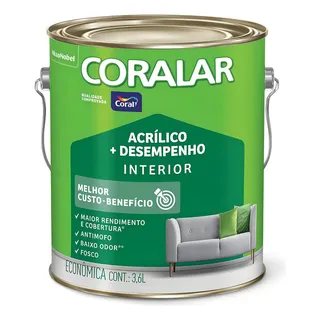Coral Tinta Interior AcrĂlico Desempenho Branco 3,6lts Coral Tinta Interior AcrĂlico Desempenho Branco 3,6lts