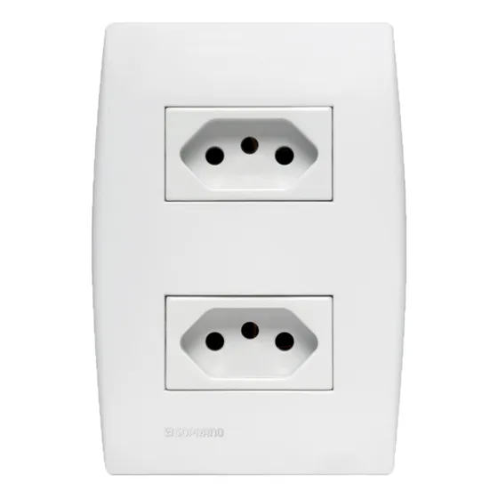 Conjunto Tomada Dupla 20a 4x2 Branca Ilus - Siemens Soprano
