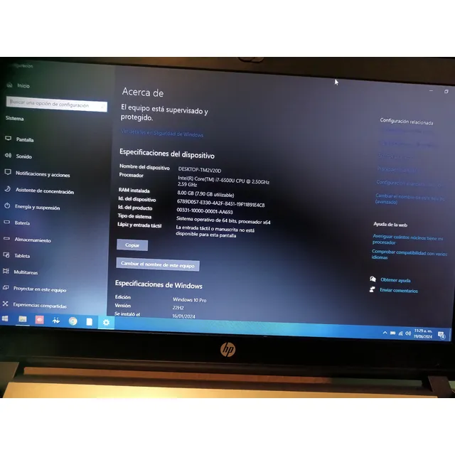Laptop Hp Probook 440 G3 I7 8gb 1tb 240gb Ssd Plateado