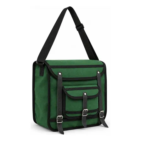 Bolsa Lateral Em Lona Resistente Ferramentas Tiracolo Verde