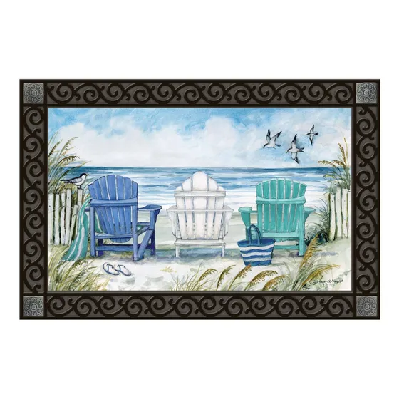 Felpudo Decorativo Vista Al Oceano Para Interior Exterior X