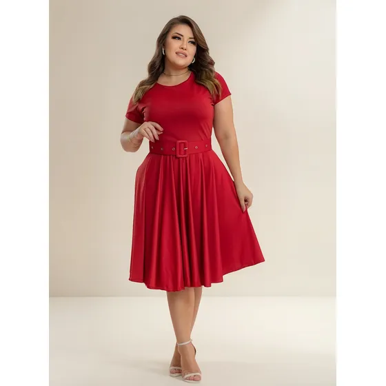 Vestido Com Cinto P M G Gg G1 G2