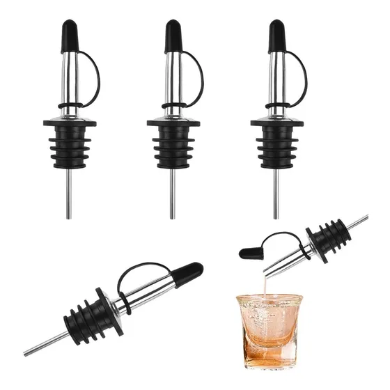 Dosificador Botellas Pack De 4 Vertedor Aceitera Bar Licor