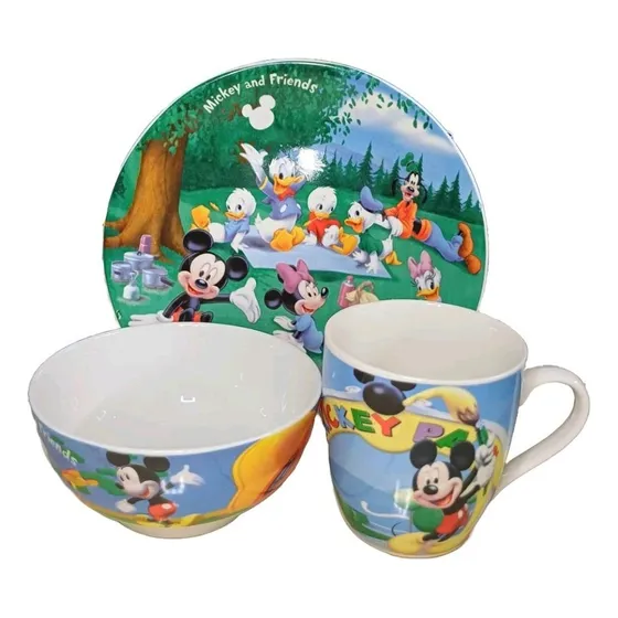 Kit Plato Pocillo Taza Personajes