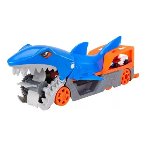 Hot Wheels Transportador Lanzador Remolque Tiburon Mattel Color Azul