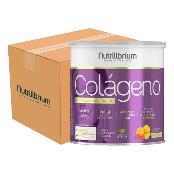 Atacado 9x Colágeno Verisol Ácido Hialurônico Nutrilibrium