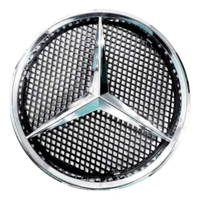 Emblema Estrela Cromada Grade Mb Atron 2324 1635   260 Mm