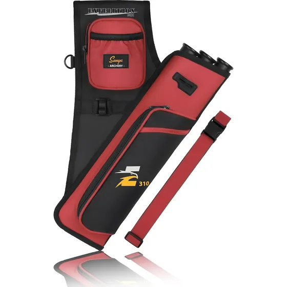 Carcaj De Cadera Con Tres Tubos Porta Flechas Sunya Rojo
