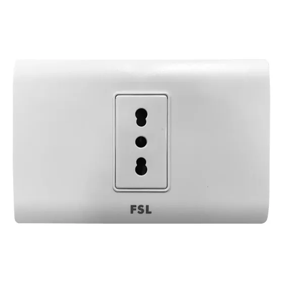 Pack X5 Tomacorriente Simple Enchufe 16a Sec Fsl Blanco