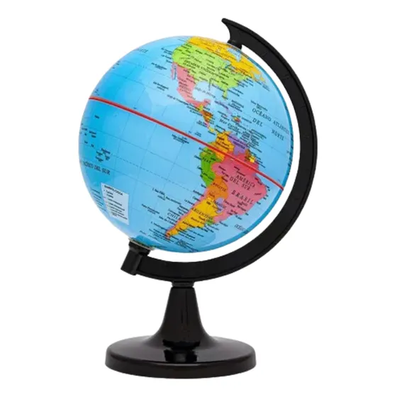 Globo Terráqueo 23cm Altura Político Mundo Mapas Mapamundi