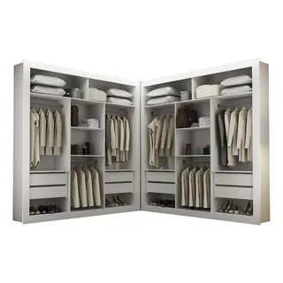 Closet Berlim Premium 8 Gavetas Convencional Rufato Cor Branco Closet Berlim Premium 8 Gavetas Convencional Rufato Cor Branco