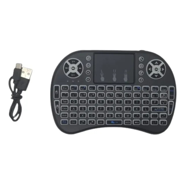 Mini Teclado Inalámbrico Android Smart Tv Iluminado Tvbox