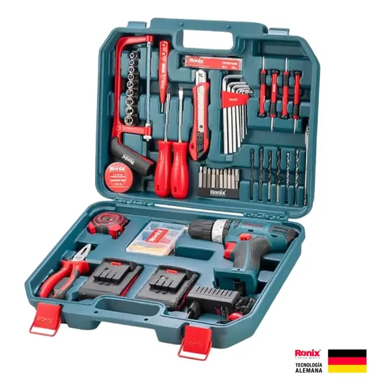 Set De Herramientas Taladro Inalámbrico 53pzas Ronix Rs-8018