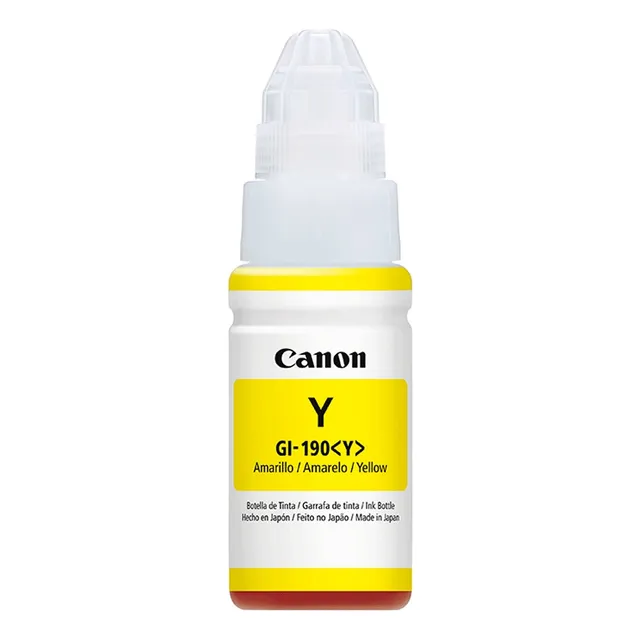 Tanque De Tinta Canon Gi-190 Amarillo 70ml Rinde 6000