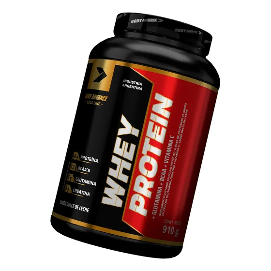 Whey Protein 910 g Body Advance Proteina De Suero Masa Muscula Sabor Dulce de leche