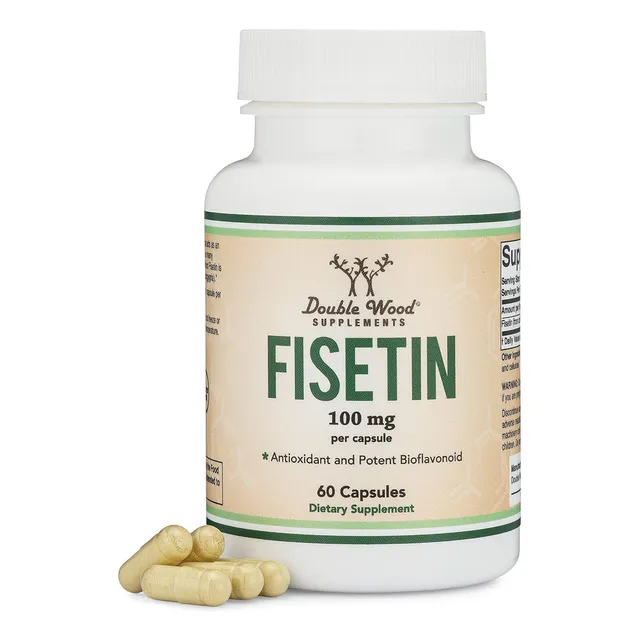 Fisetina 100mg Quercetina Apoyo Al Envejecimiento Senolítico Sabor Natural