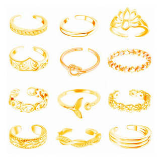 Juego De Anillos Para Los Dedos, Anillos Para Los Pies, Anil Juego De Anillos Para Los Dedos, Anillos Para Los Pies, Anil
