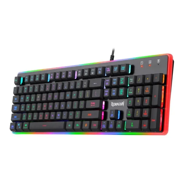 Teclado Gamer Redragon Dyaus K509 Slim Ergonómico Full Rgb