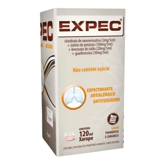 Xarope Expec 120ml Antialérgico, Expectorant E Antitussígeno