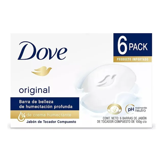 Jabon Dove Blanco Original Barra 100 Grs. Paquete