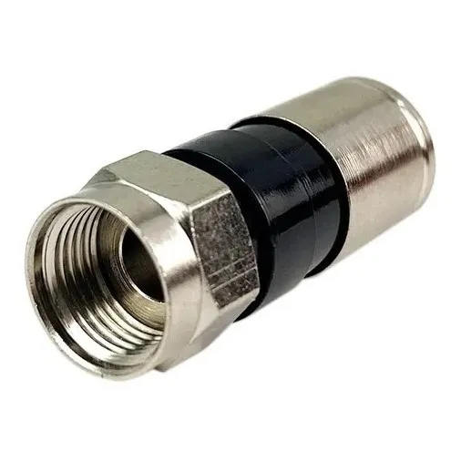 4 Conector Coaxial Rg6 Tipo F Compressão P/ Cabo De Antena