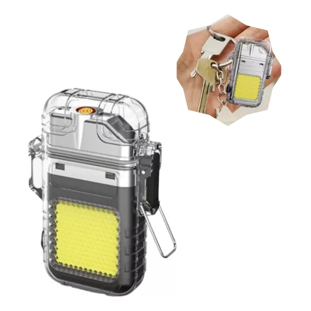 Yesquero Encendedor Electrico Plasma Recargable Con Linterna