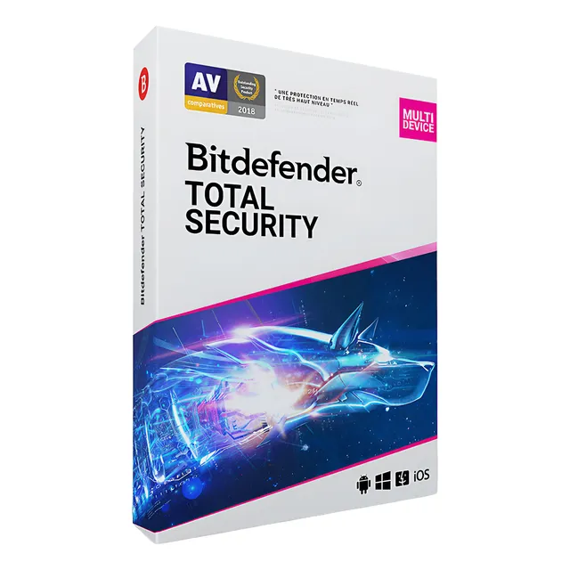 Antivirus Bitdefender Total Security 3 Dispositivos 1 Años