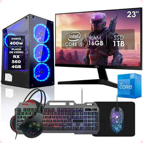 Pc Gamer Completo Intel I7 4ª 16gb Gtx 1650 4gb Ssd 240gb | Frete