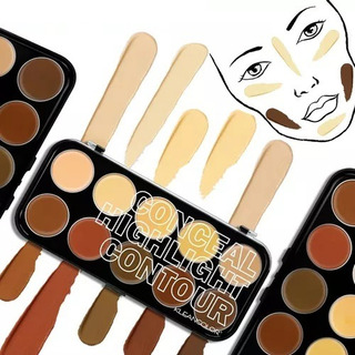 Paleta Conceleal, Highlight Y Contour En Crema Kleancolor Paleta Conceleal, Highlight Y Contour En Crema Kleancolor