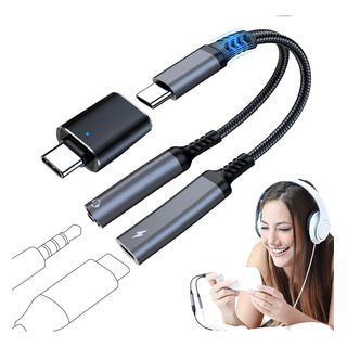 Adaptador Audifonos Convertidor Usb Tipo C A Auxiliar 3.5 Mm Adaptador Audifonos Convertidor Usb Tipo C A Auxiliar 3.5 Mm