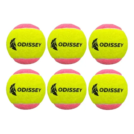Bola Beach Tennis Profissional Odissey Areia Amarelo Rosa Kit 6 Unidades Amarelo E Rosa
