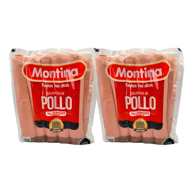 Salchicha Vianesas Montina Pollo 1 Kg Pack 2 Undidades