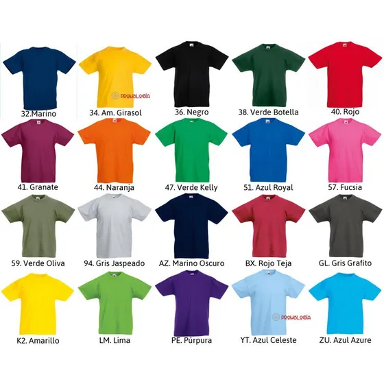Franelas Niño Unicolor Cuello Redondo Talla 12