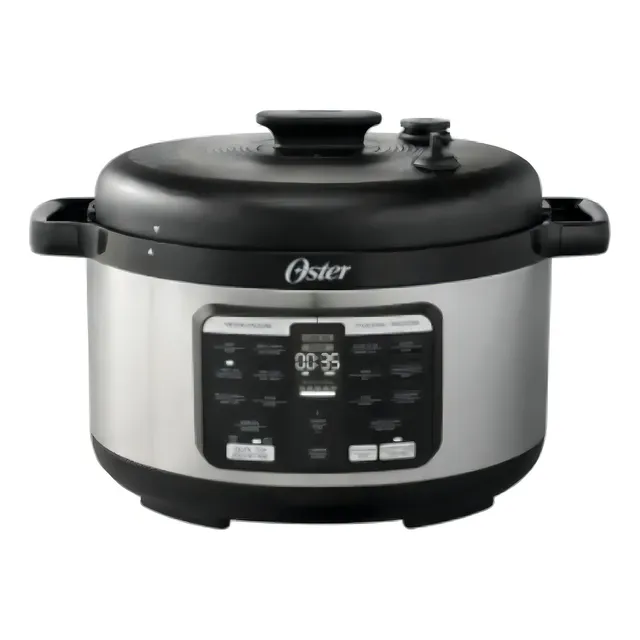 Oster® Multiolla Rapida Ovalada, 5.7L de Capacidad, con 15 Funciones Predeterminadas, y Perilla para Facil Liberacion de Vapor, Plateado, CKSTPCECOV57
