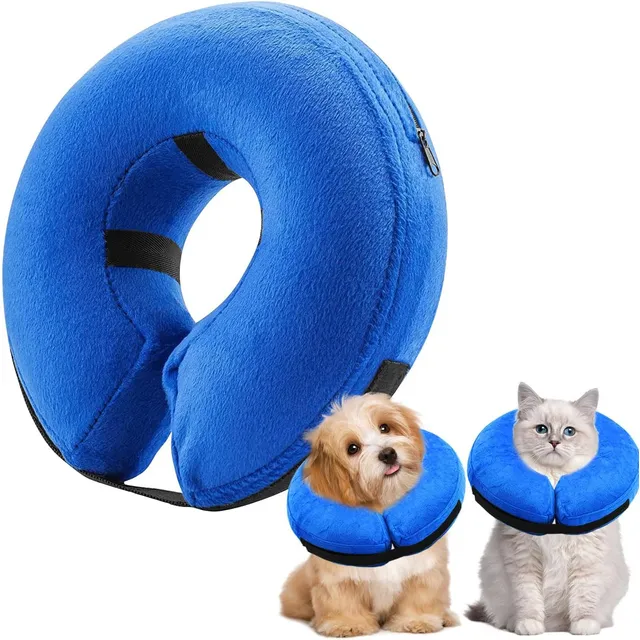 Collar Inflable Isabelino Anti Mordida Perros Gatos