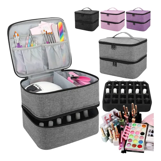 Maletin De Maquillaje Neceser Organizador Esmalte De Uñas 