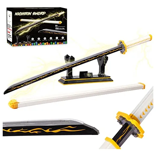 Bloco De Construção Demon Slayer Zenitsu Sword Com Bainha De