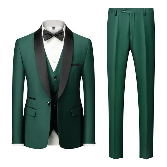 Para Ternos Para Noivos Nupciais, Xale, Lapela, Smokings