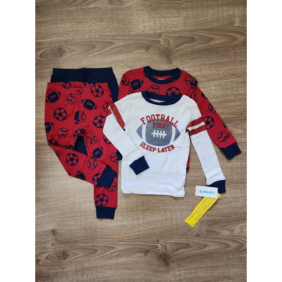 Set Pijamas 4 Pzas Niño Motivo Futbol Americano Tallas 2,3,4