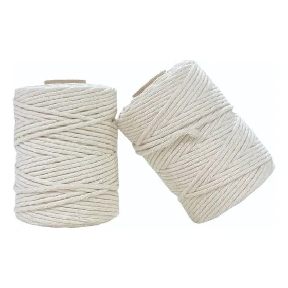 2 Kg Hilo De Algodón Macramé 27 Hebras 4mm / 400mts Crudo