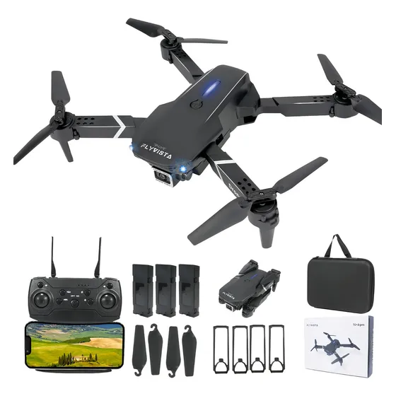 Drone E88  Cámara Resolución 4k Cuentan Con 3 Baterías